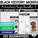 Black History Month Activities Bundle #2 Comprehension Pas
