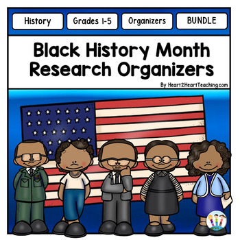 Preview of Black History Month Activities Bundle Research Report Organizers and Project