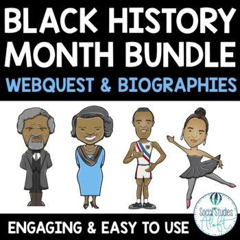 Preview of Black History Month Activities Bundle with Webquest & Biographies