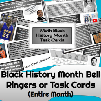 Preview of Black History Month Activities Digital Warm Ups  (for the whole month)  Algebra