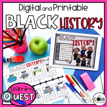Preview of Black History Month Activities - February Print & Digital Lessons