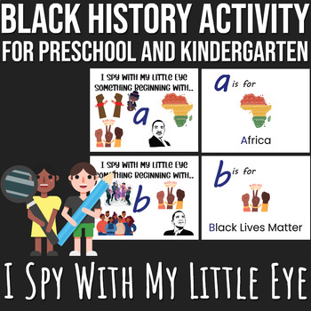 Preview of Black History Month Activities For Preschool And Kindergarten | I Spy Letters