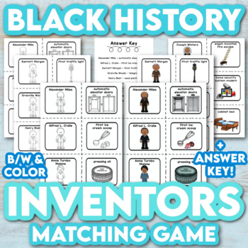 Preview of Black History Month Activities Inventors Matching Game