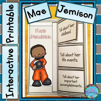 Preview of Biography Template Mae Jemison Women's History Month Project ESL
