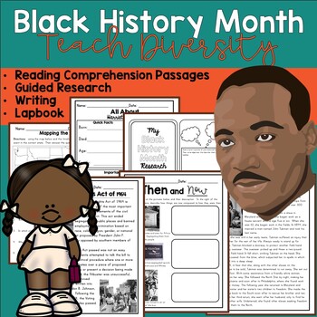 Preview of Black History Month Activities Martin Luther King Jr. MLK Activities