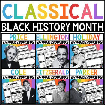 Preview of 25 Classical Music Listening Packs | Black History Month Activities