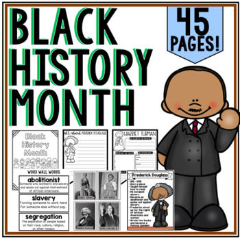 Black History Month Activities Packet by Learning at the Literacy Lab