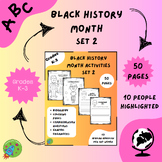 Black History Month Activities-Set 2- Bio/Questions/Colori