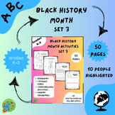 Black History Month Activities-Set 3- Bio/Questions/Colori