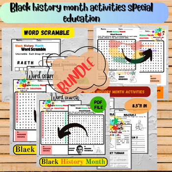 Preview of Black History Month Activities Special Education