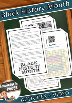 Preview of Black History Month Activities + Video + Debate | English + Spanish Version