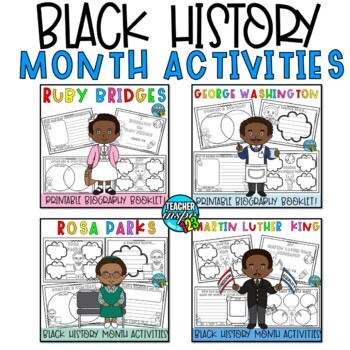 Preview of Black History Month - Biography Research Project - Informational Writing BUNDLE