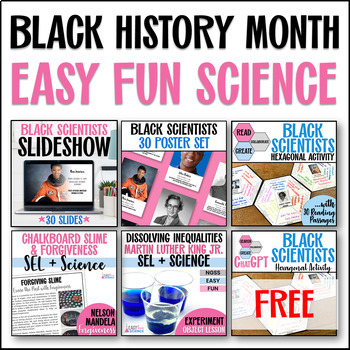 Preview of Black History Month Science - Easy Activities for Middle School & High School