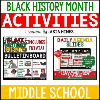 Preview of Black History Month Activities for Middle and High School