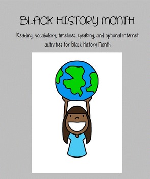 Preview of Black History Month Activities: for Reading, Speaking, Writing/ Language
