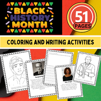 Black History Month Activities for Students Coloring and Writing