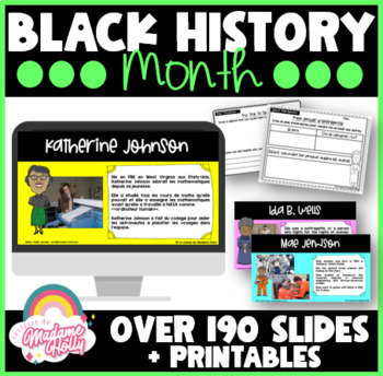 Preview of Black History Month Activities in FRENCH / Canadian & American History