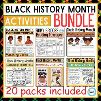 Preview of Black History Month ActivitiesBUNDLE,Bulletin Board,collaborative poster,project