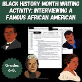 Black History Month Activity: Interviewing a Famous Africa