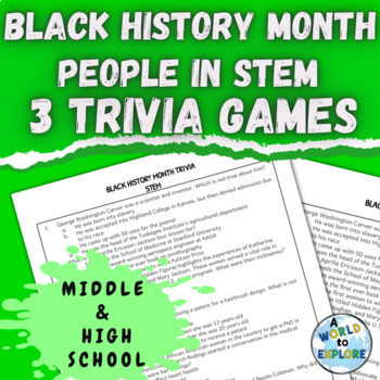 Preview of Black History Month Activity People in STEM