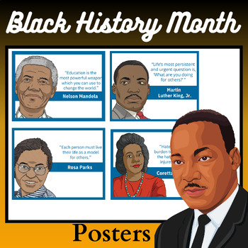Preview of Black History Month Activity Significant People Quote Posters