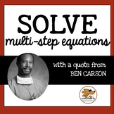 MULTI-STEP EQUATIONS - solving / BLACK HISTORY