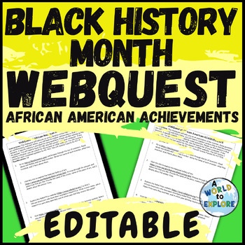 Preview of Black History Month Activity WebQuest for Independent Work and Research