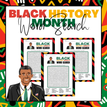 Preview of African American Act and Politician Word Search | Black History Month Activities