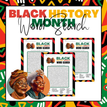 Preview of African American Authors and Poets Word Search | Black History Month Activity