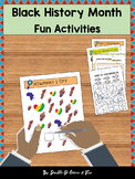 Black History Month Activities Math|Coloring|Spot the Diff