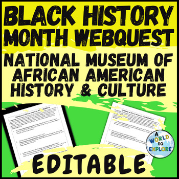 Preview of Black History Month Activity a Research WebQuest Independent Work & Sub Plans