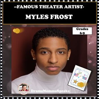 Preview of Emergency Sub Plan!  Myles Frost Biography and One Pager Assignment