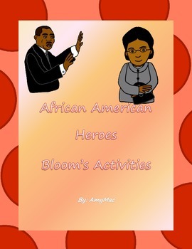 Preview of "African American Heroes"  Bloom's Taxonomy Activites