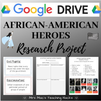 Preview of Black History Month: African-American Heroes Research Project