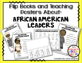 Preview of Kindergarten Black History Month: African American Leader Posters and Flip books