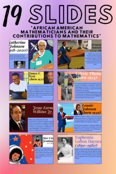 Preview of Black History Month for Math- African American Mathematicians