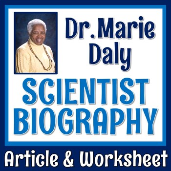 Preview of Black History Month African American Scientist Article Worksheet Marie Daly