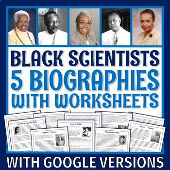 Preview of Black History Month African American Scientists Reading Biography Set