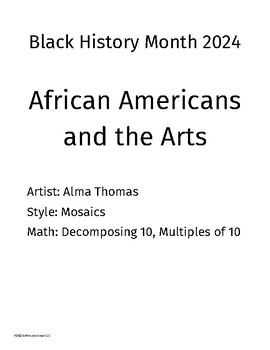 Preview of Black History Month: African Americans and the Arts - Math Connection