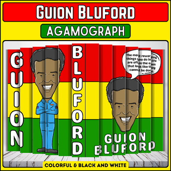 Preview of Black History Month Agamograph Coloring Craft: Guion Bluford Tribute | 3D craft