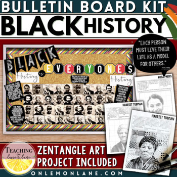 Preview of Black History Month Art Bulletin Board Black History Month Coloring Pages Canada