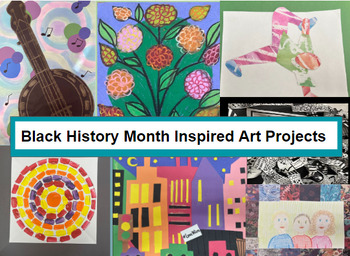 Preview of Black History Month Art Projects for grades K-6