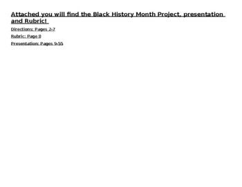 Preview of Black History Month Artist Research and Create Project