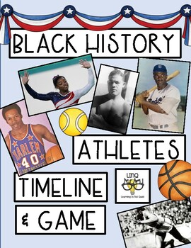 Preview of Black History Month Athletes and Sports: Timeline Game and Display