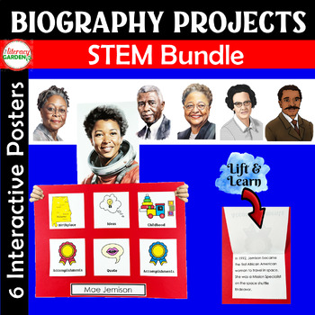 Preview of Black History Month BIOGRAPHIES STEM LEADERS  Bundle | Bulletin Board