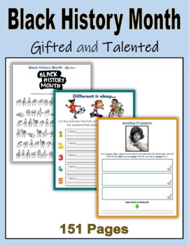 Preview of Black History Month BUNDLE - Gifted and Talented