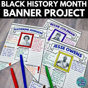Preview of Black History Month Banner Project - Mini Research Activity