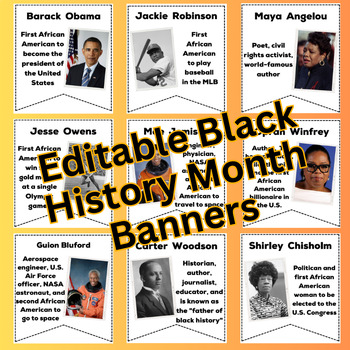Preview of Black History Month Banners - 50 Influential Individuals