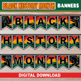 Black History Month Banners for Bulletin Board, Class Deco