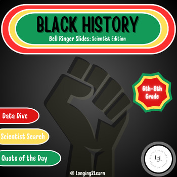 Preview of Black History Month Bell Ringer Slide Presentation: Scientist Edition